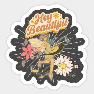 Hey Beautiful Angel Sticker